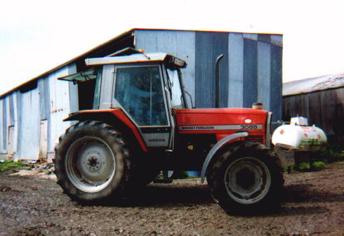 The Professor
 takes a tractor for a spin