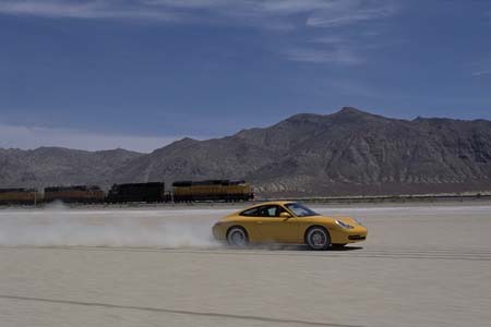 Porsche in the desert